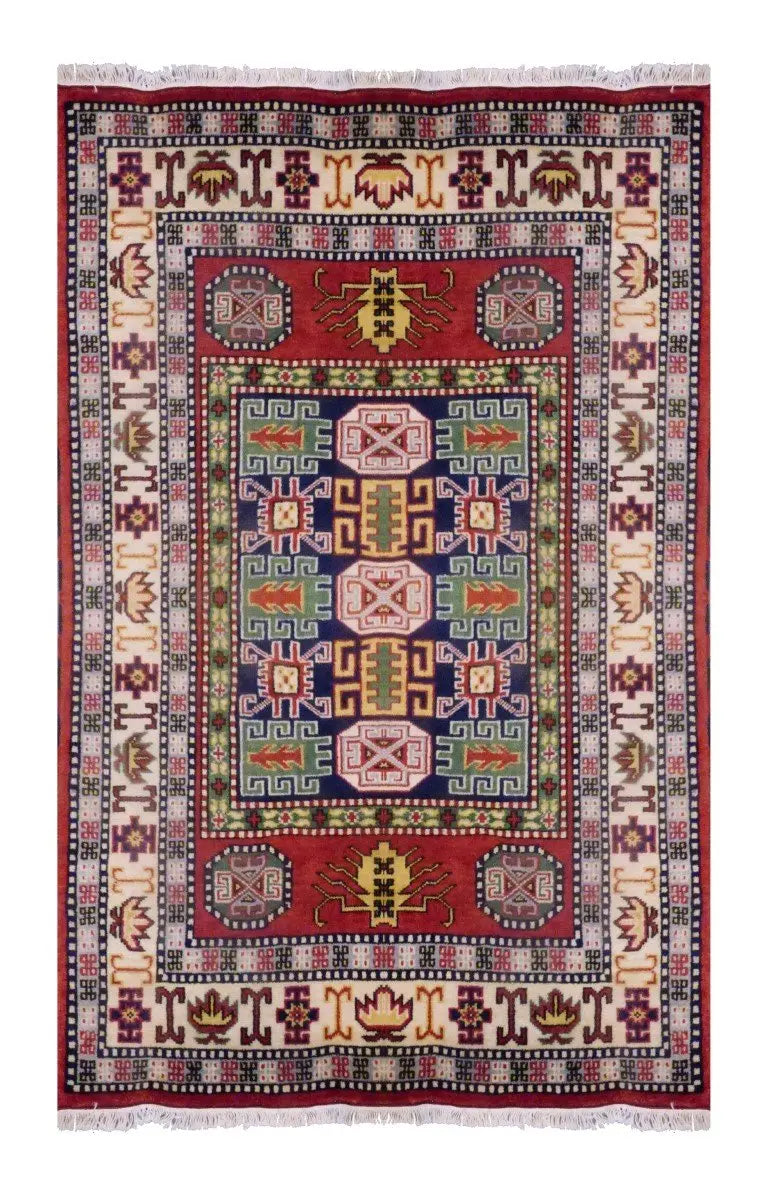 Indian Hand-Knotted Rug 6'6 X 4'9